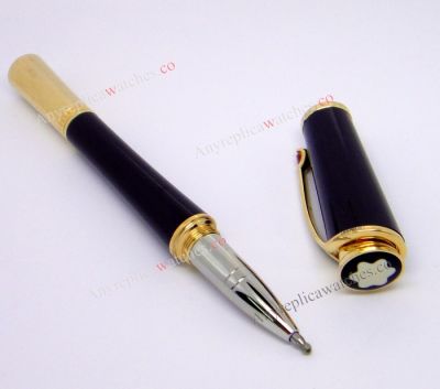 AAA Mont Blanc Princess Monaco Black & Gold Rollerball Pen